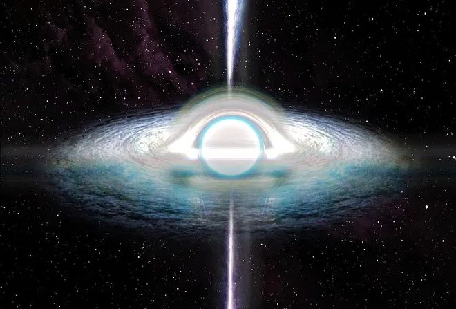Buracos brancos seriam o oposto de buracos negros (Imagem: Reprodução/Baperookamo/Wikimedia Commons)