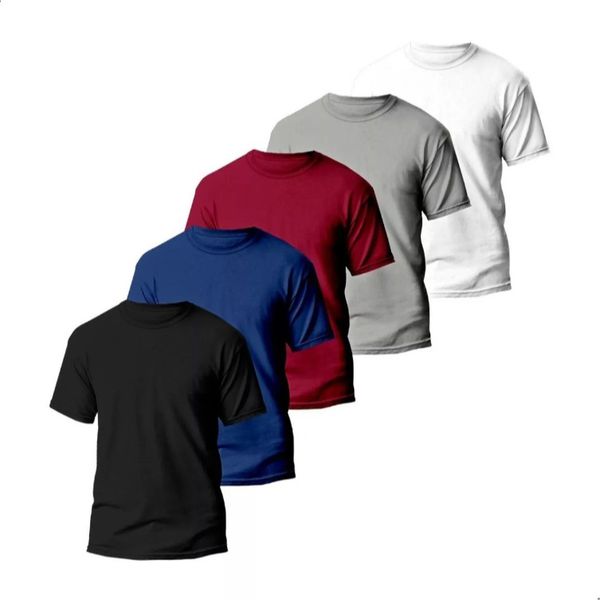 Kit 5 Camisetas Básicas Masculina Dry Fit Lisa Tradicional | ATIVE O CUPOM | Elegível para frete grátis com MELI+, link para assinar na descrição ⬇