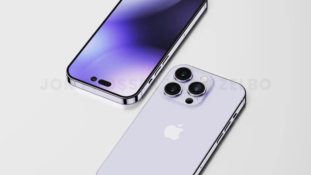 iPhone 14 Pro e 14 Pro Max terão principais mudanças com novo chip, novas câmeras e novo entalhe (Imagem: Reprodução/FrontPageTech)