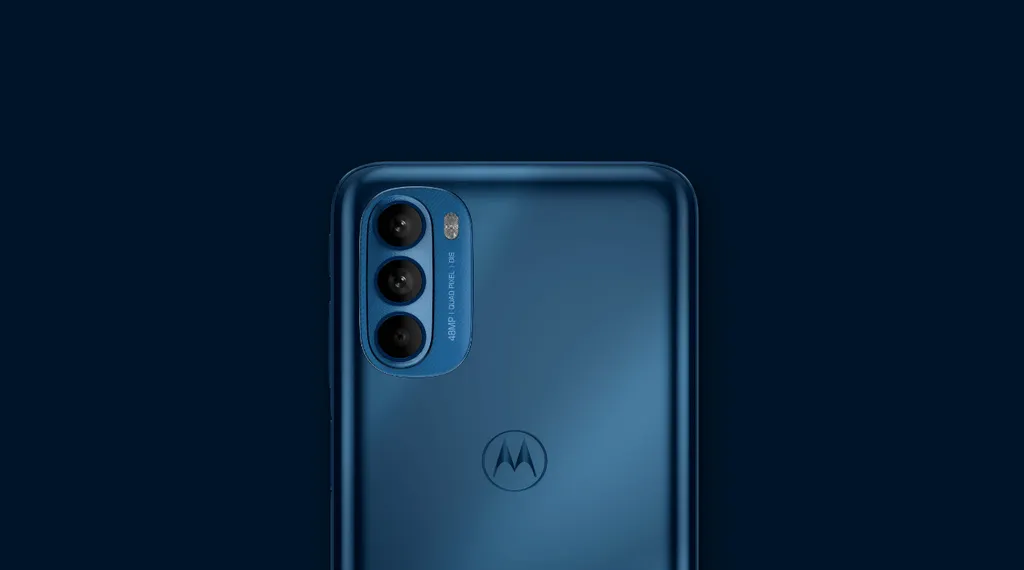 Sucessor do Moto G41 (acima) terá módulo de câmera atualizado, mantendo três sensores principais (Imagem: Reprodução/Motorola)