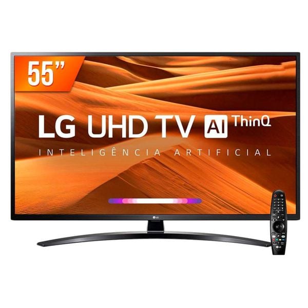 Smart TV LED 55´ 4K LG, 4 HDMI, 2 USB, Bluetooth, Wi-Fi, Active HDR, ThinQ AI - 55UM761C0SB.BWZ