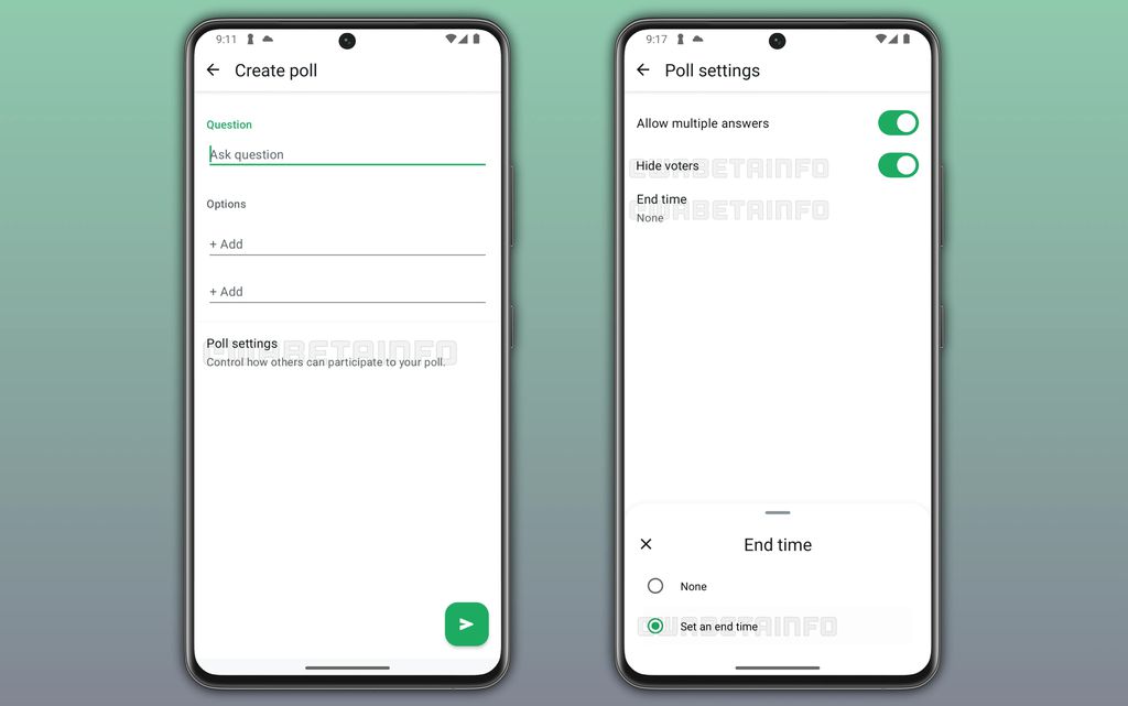 Enquetes do WhatsApp