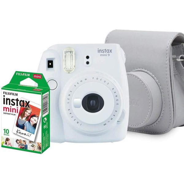 Kit Câmera Instantânea Fujifilm Instax Mini 9, Branco Gelo