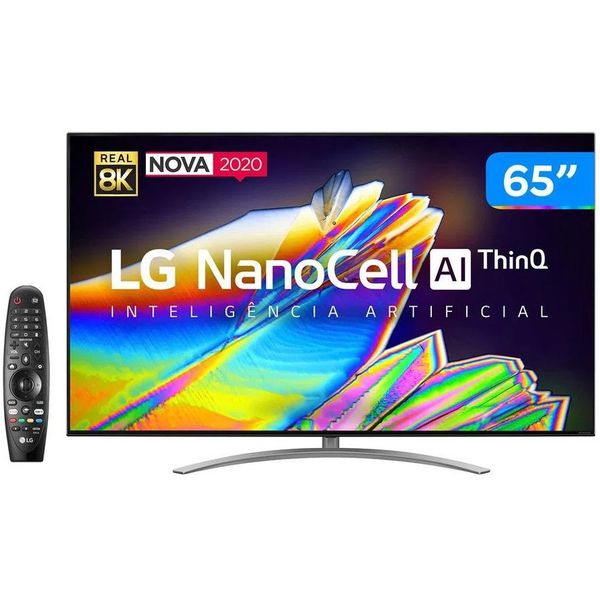 Smart TV 8K NanoCell IPS 65&quot; LG 65NANO96 - Wi-Fi Bluetooth HDR Inteligência Artificial 4 HDMI