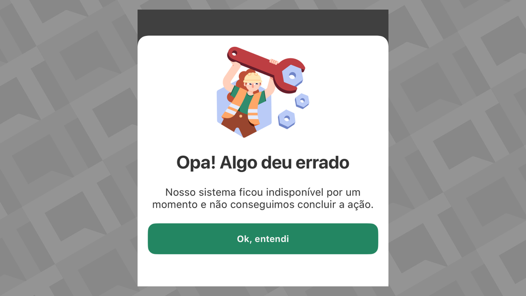 PicPay dá erro ao fazer login nesta segunda-feira (20) (Imagem: Captura de tela/Bruno De Blasi/Canaltech)