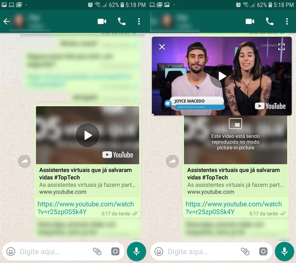 WhatsApp agora reproduz vídeos em picture-in-picture no Android
