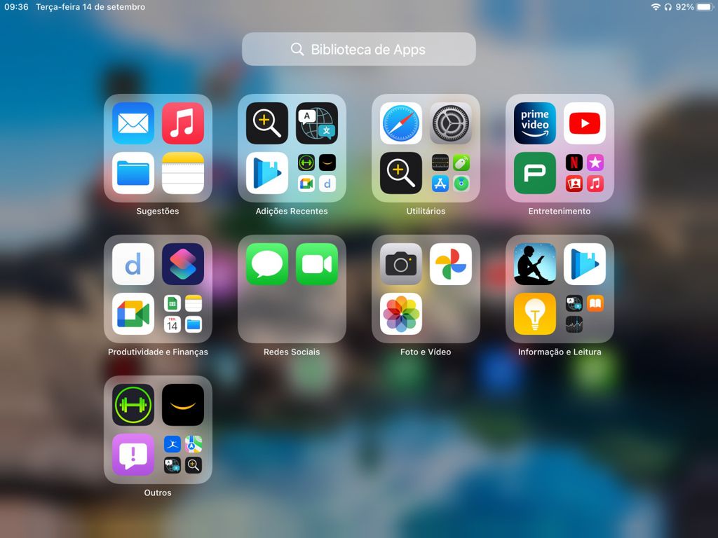 A Biblioteca de apps também chegou para a nova versão do sistema operacional do iPad - Captura de tela: Thiago Furquim (Canaltech)