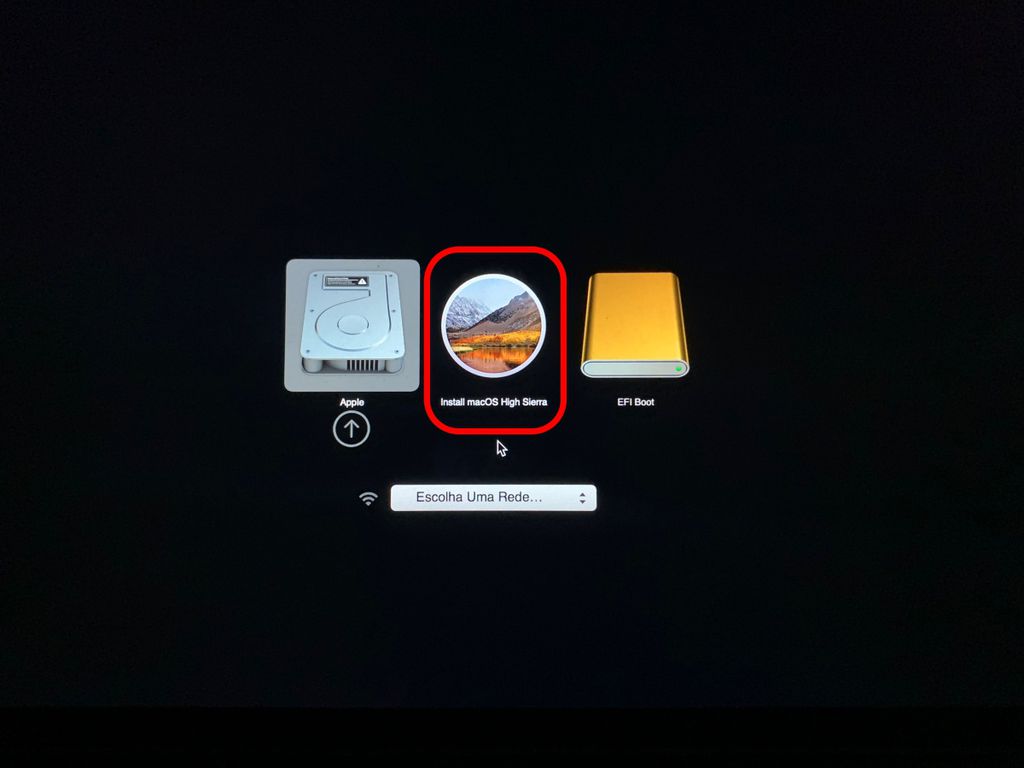 Selecione a opção indicada para instalar uma versão mais antiga do macOS - Captura de tela: Thiago Furquim (Canaltech)