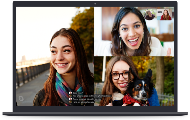 Legendas do Skype aparecerão na parte inferior da tela, com rolagem automática (Imagem: Microsoft)