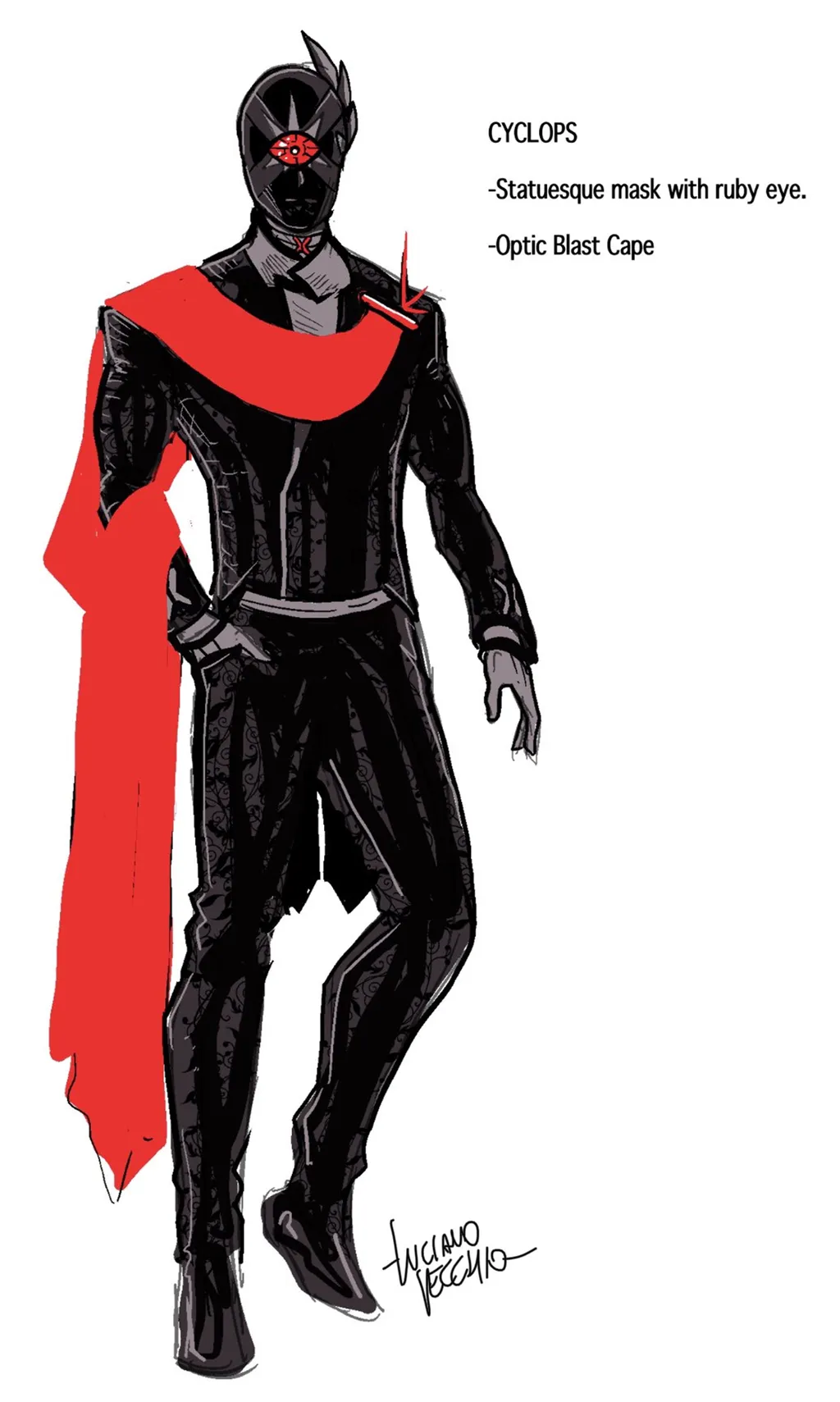 Novo traje de Ciclope no Hellfire Gala 2023 (Imagem: Reprodução/Marvel Comics)