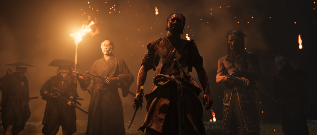 Saito e os Seis de Yotei são personagens totalmente ficcionais, bem como a própria Atsu, sendo o que temos de ficção no jogo (Imagem: Sucker Punch/Sony Interactive)