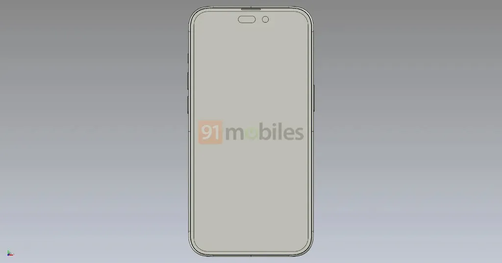 Furo em formato de pílula deverá ser exclusivo dos modelos iPhone 14 Pro (Imagem: 91Mobiles)