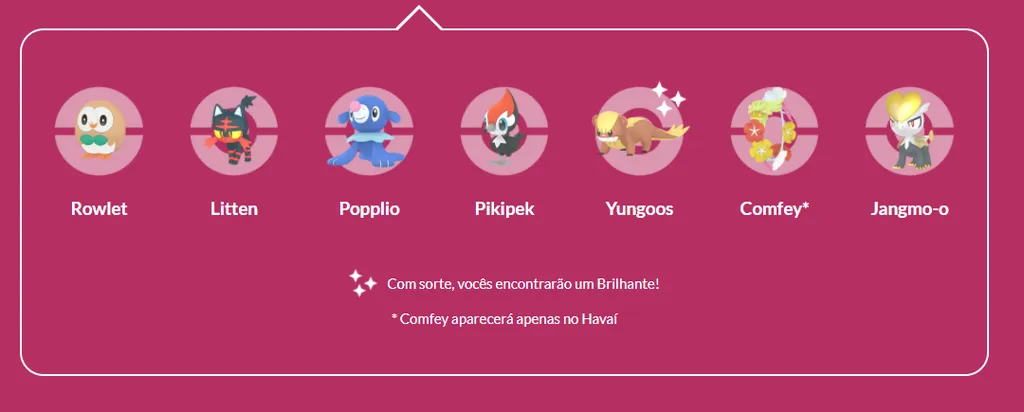 Pokémon de Alola encontrado em GO durante primeira parte da temporada (Imagem: Divulgação/Niantic)