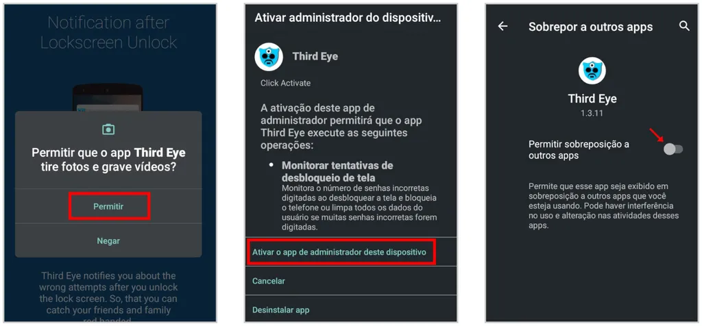 Depois de fazer o download, permita que o app tenha acesso de administrador e a outros recursos do Android  (Captura de tela: Matheus Bigogno)