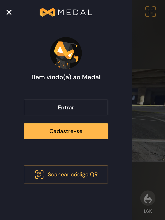 Crie um cadastro no Medal.tv (Imagem: André Magalhães/Captura de tela)