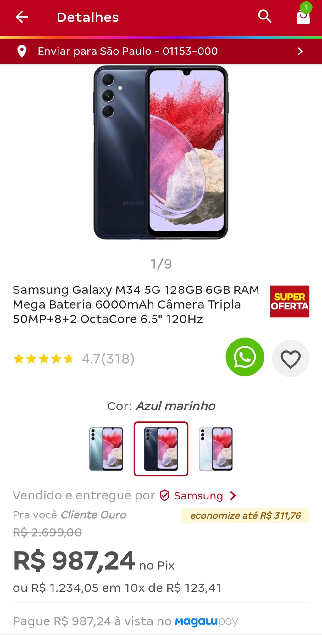 Imagem na descrição da promoção