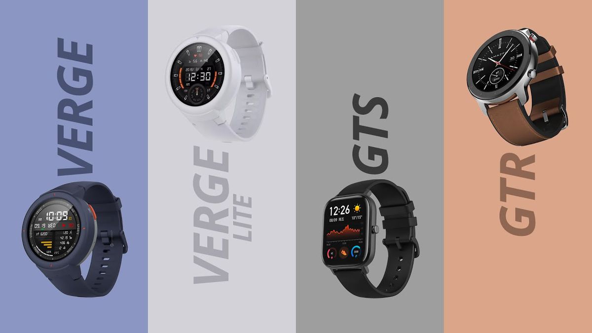 Amazfit GTR GTS VERGE e VERGE LITE Comparativo