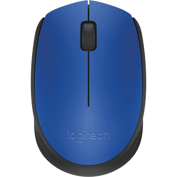 Mouse sem fio Logitech M170 com Design Ambidestro Compacto, Conexão USB e Pilha Inclusa - Azul