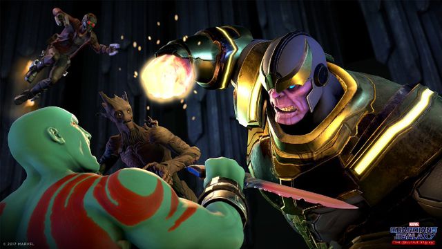 Thanos encara os Guardiões da Galáxia no primeiro trailer do game