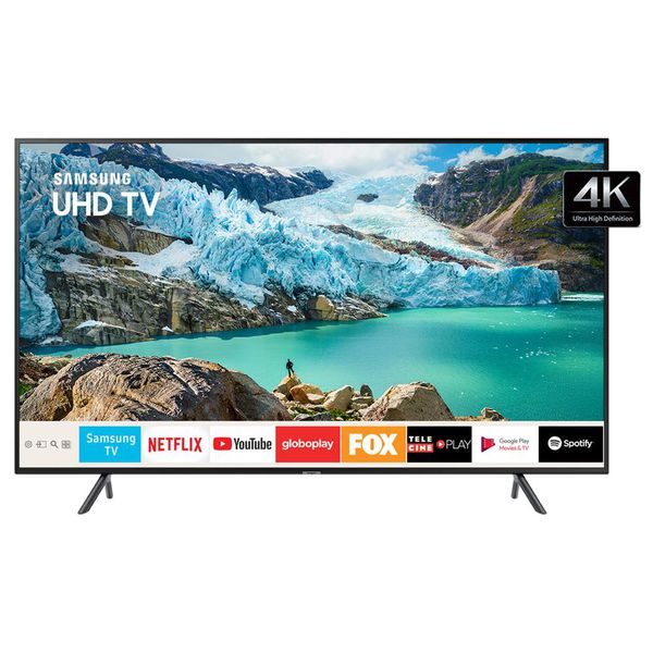 Smart TV LED 50" UHD 4K Samsung 50RU7100 com Controle Remoto Único, Visual Livre de Cabos, Bluetooth, HDR Premium, HDMI e USB [CUPOM DE DESCONTO]