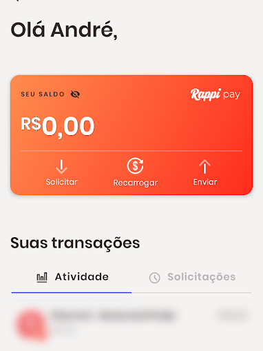 Use uma carteira digital no app (Imagem: André Magalhães/Captura de tela)