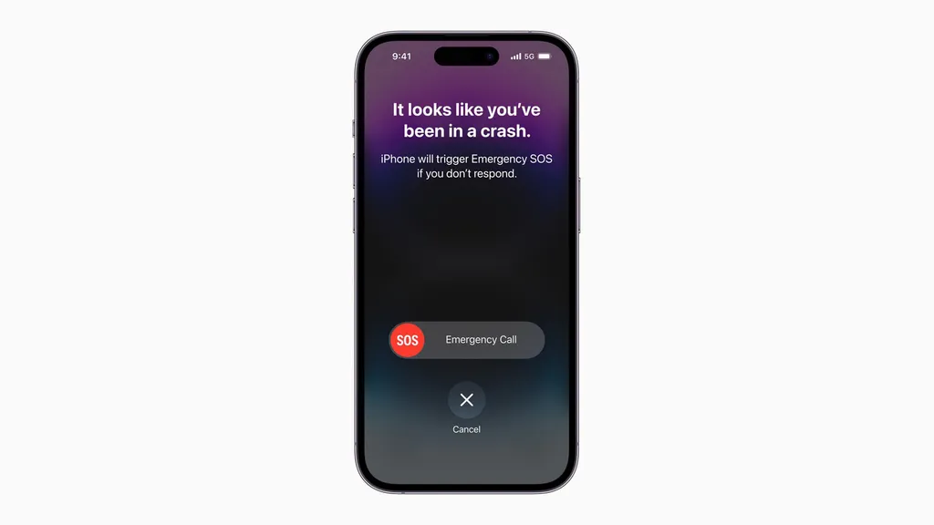 Ao sofrer um acidente de carro, o iPhone ligará automaticamente para o contato de emergência cadastrado (Imagem: Reprodução/Apple)