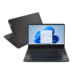 Notebook ideapad Gaming 3i, i5-11300H, 8GB, 512GB SSD Dedicada GTX 1650 4GB 15.6" FHD WVA W11, Preto 82MG0009BR [APP + CUPOM]
