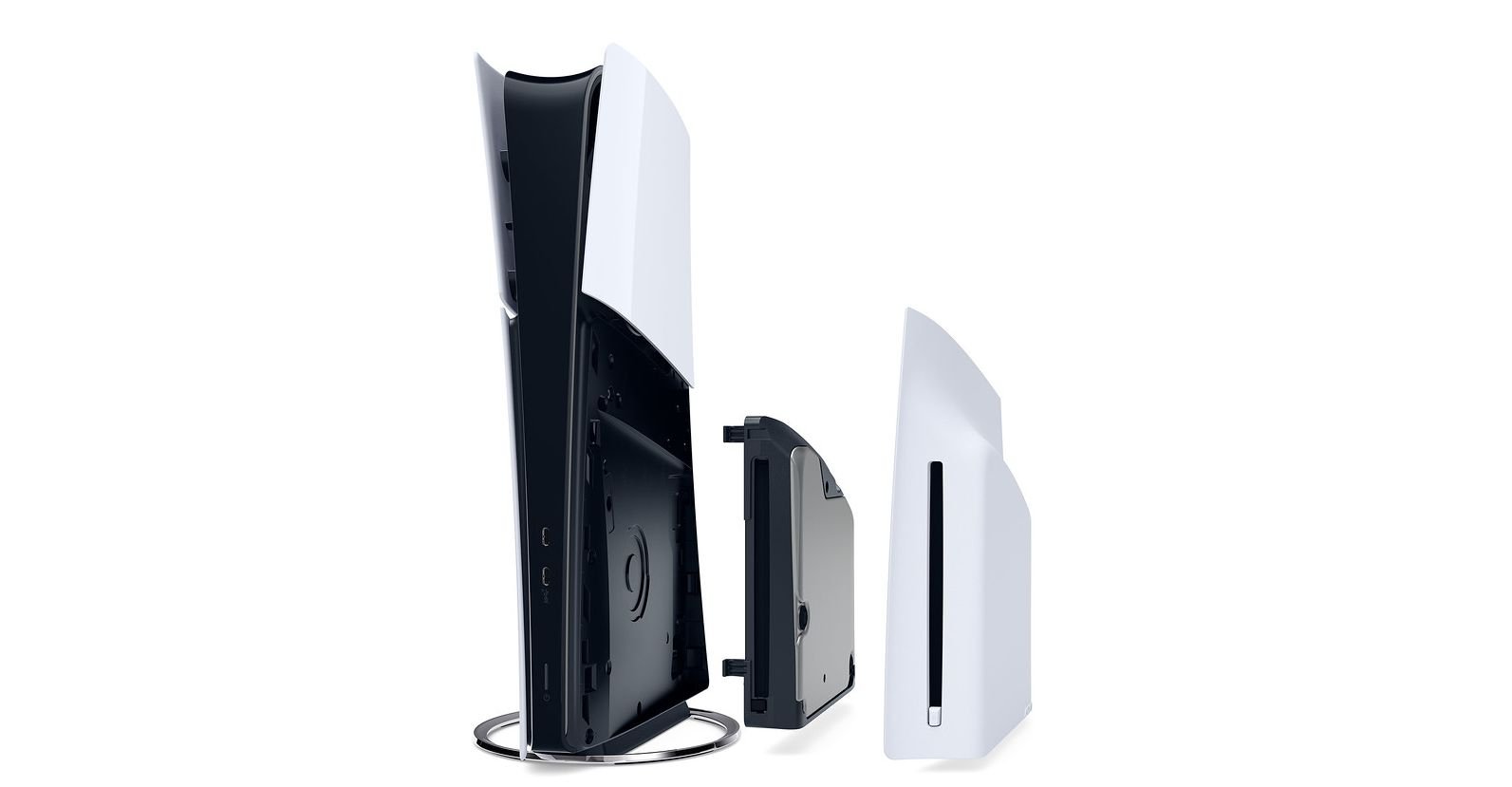 PS5 Slim terá leitor de disco removível que poderá ser adicionado à Digital Edition (Imagem: Divulgação/Sony)