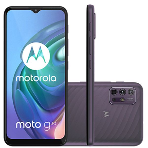 Smartphone Motorola Moto G10 64 GB Tela 6,5" Câmera 48 MP Cinza Aurora