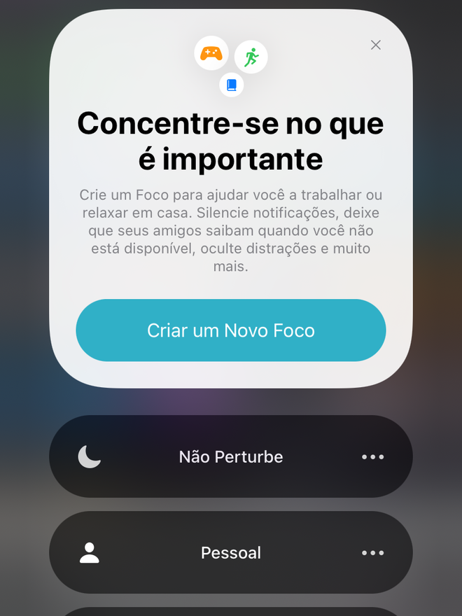 Concentre-se no que é importante durante sua rotina do dia-a-dia no iOS 15 - Captura de tela: Thiago Furquim (Canaltech)