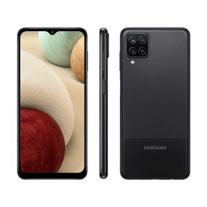 Smartphone Samsung Galaxy A12 64GB Preto 4G - 4GB RAM Tela 6,5” Câm. Quadrupla + Selfie 8MP [APP + CUPOM]