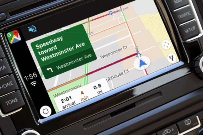 Apple CarPlay passa a aceitar apps de navegação feitos por outras empresas (Imagem: Google Maps/Divulgação)