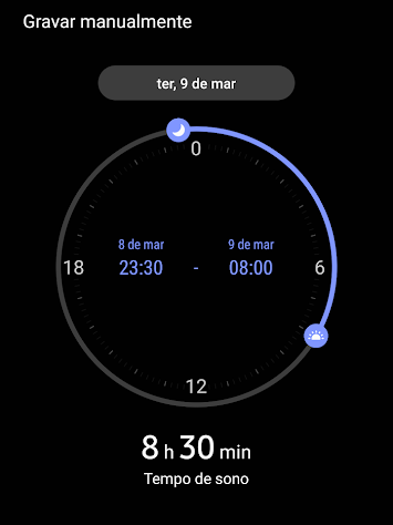 Monitore o tempo de sono (Imagem: André Magalhães/Captura de tela)