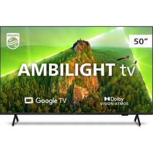 Smart TV Philips 50" Ambilight LED 4K UHD Google TV 50PUG7908/78