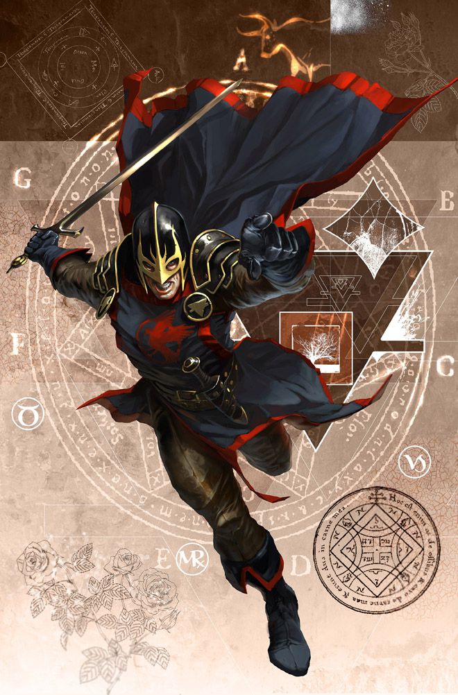 Cavaleiro Negro mistura capa e espada com magia — o que o coloca no caminho do Doutor Estranho (Imagem: Reprodução/Marvel Comics)