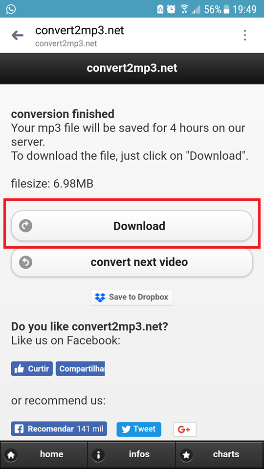 Como baixar músicas e vídeos do YouTube para Android sem instalar programas
