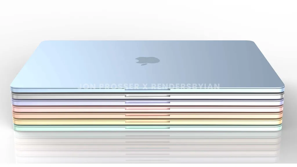 MacBook Air M2 pode ter novo visual com várias opções de cores (Imagem: Jon Prosser/Ian Zelbo)