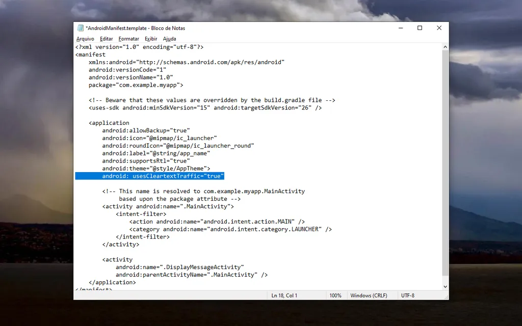 Adicione o protocolo no código-fonte do seu aplicativo (Captura de tela: Thiago Furquim/Canaltech)