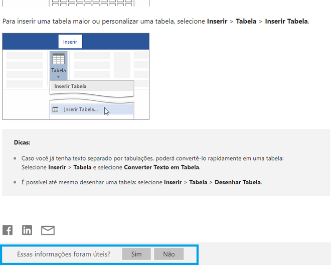 Ao votar, você ajuda a Microsoft a identificar qual conteúdo é mais relevante para os usuários do Office (Captura de tela: Ariane Velasco)