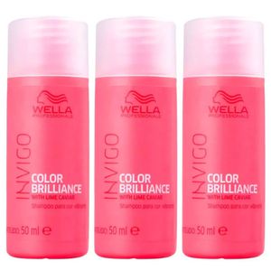 Wella Professionals Invigo Color Brilliance Kit com 3 Shampoos Travel Size - 50 ml cada