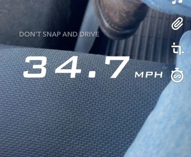O filtro de velocidade está no Snapchat desde 2013 (Imagem: Reprodução/NPR)