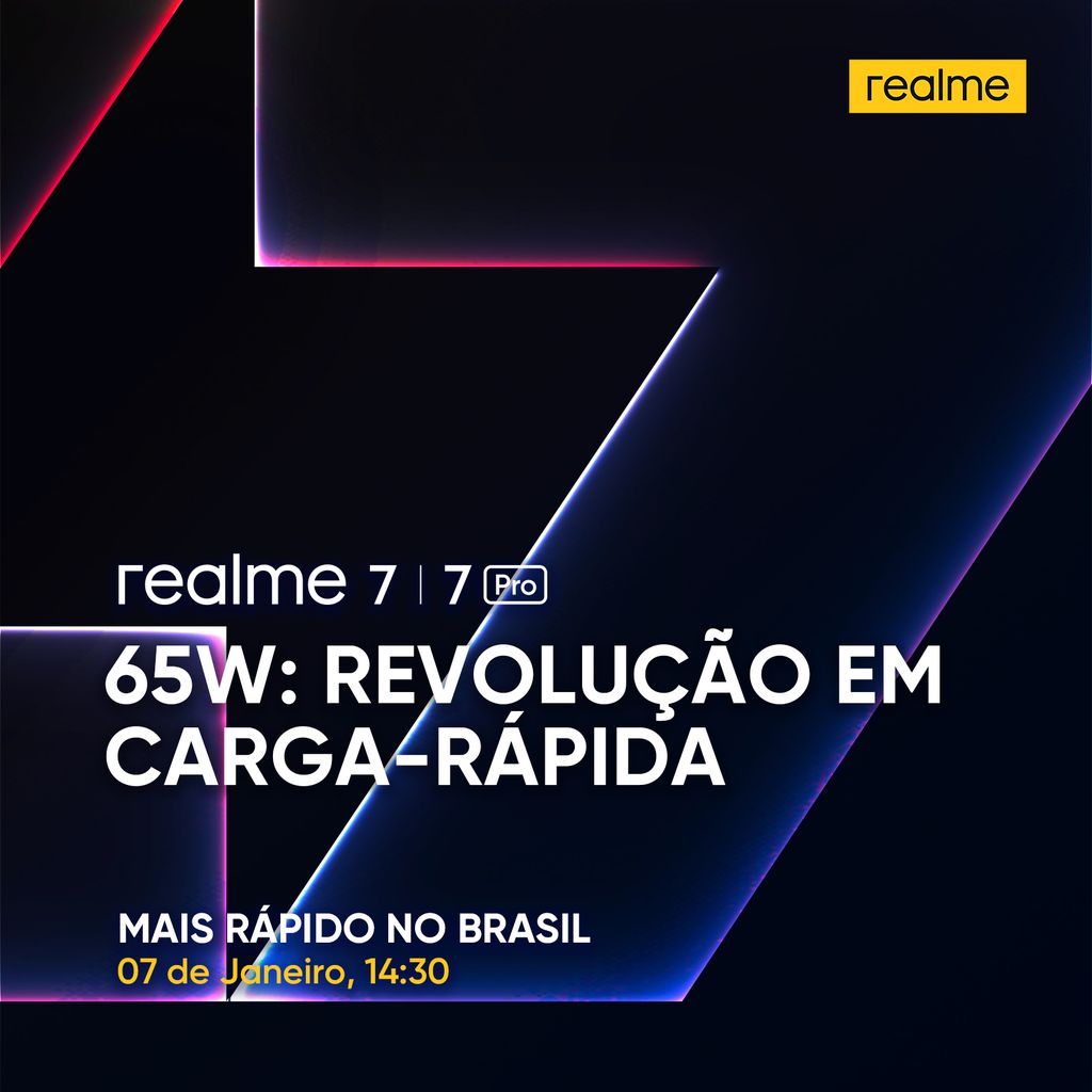 Realme marca evento no Brasil para 7 de janeiro (Imagem: Divulgação/Realme)