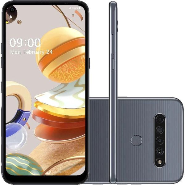 Smartphone LG K61 Dual Chip Android 9.0 Pie 6.53" Octa Core 128GB 4G Câmera 48 MP + 8 MP + 2 MP + 5 MP - Titânio [CUPOM]