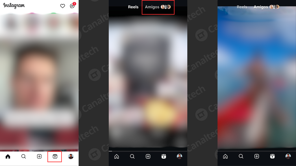 Como acessar a aba Amigos do Instagram Reels (Imagem: Captura de tela/Bruno De Blasi/Canaltech)
