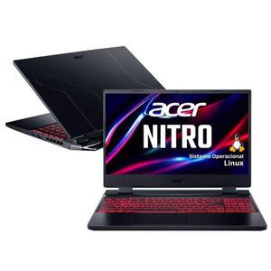 Notebook Gamer Acer Nitro Intel Core i5 8GB 512GB - SSD 15,6” Full HD IPS NVIDIA RTX 3050 4GB Linux [CUPOM]