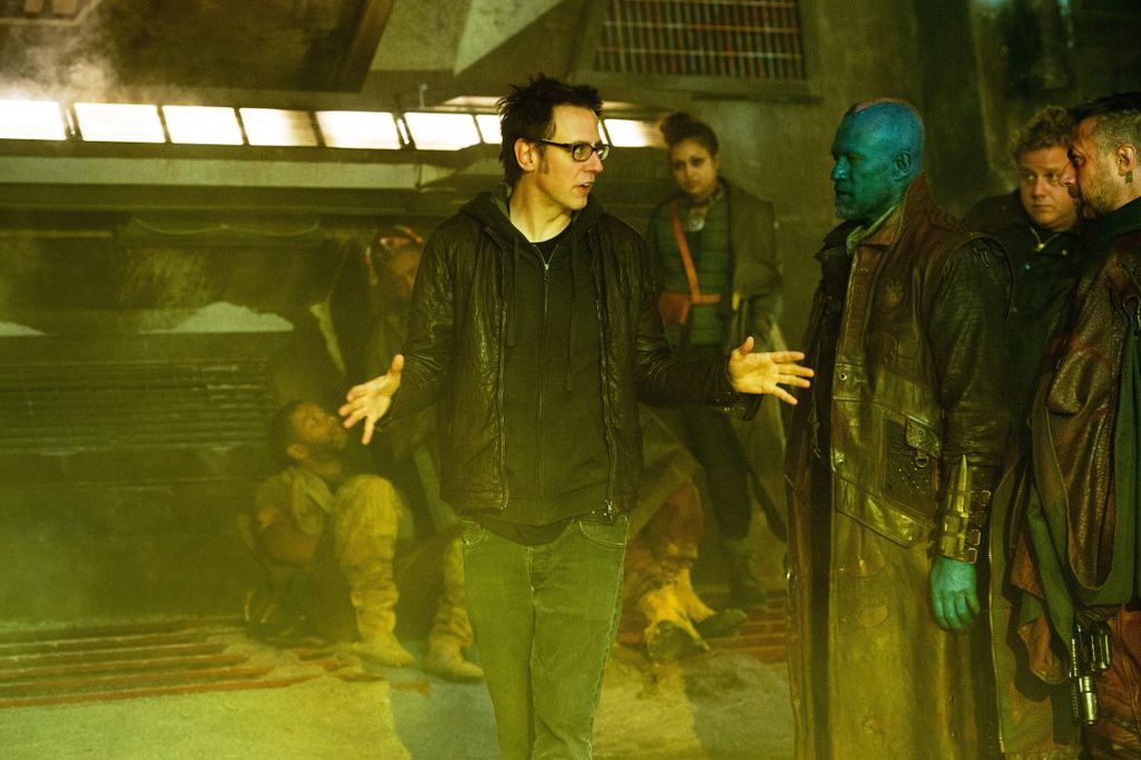 James Gunn no set de Guardiões da Galáxia (Imagem: Marvel)