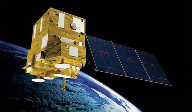 Imagem de satélite sobrevoando a Terra