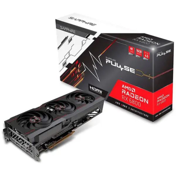Placa de Vídeo RX 6800 Sapphire Radeon PULSE AMD Gaming, 16 Gbps, 16GB, DDR6 - 11305-02-20G [CUPOM]