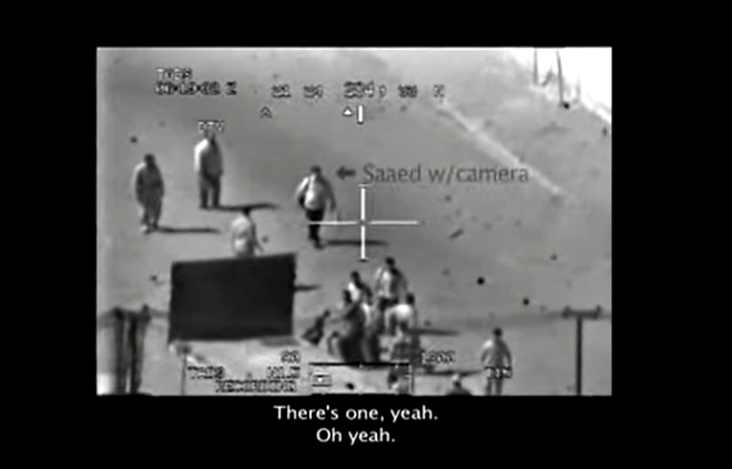 Vídeo publicado pelo WikiLeaks mostra ataque de helicóptero dos EUA contra civis no Iraque; dois fotógrafos foram mortos (Imagem: Reprodução/WikiLeaks)
