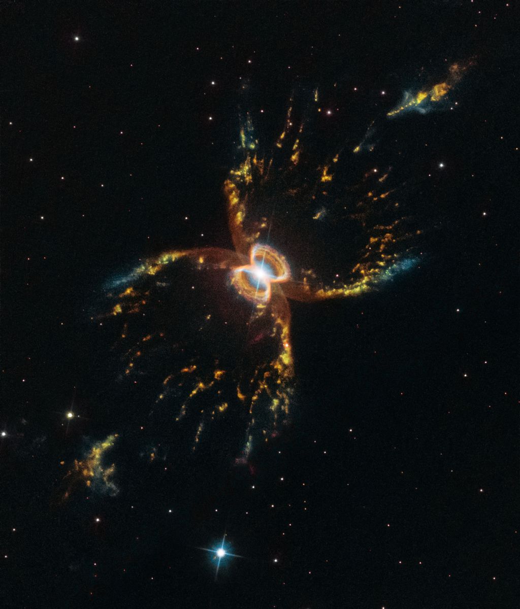 A Nebulosa do Caranguejo do Sul tem formato de ampulheta e marca o 29º aniversário do Hubble (Foto: Hubble/ESA/NASA)